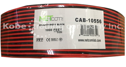 CAB-10556 Red&Black Speaker Cable 2x18 AWG - KobeUSA