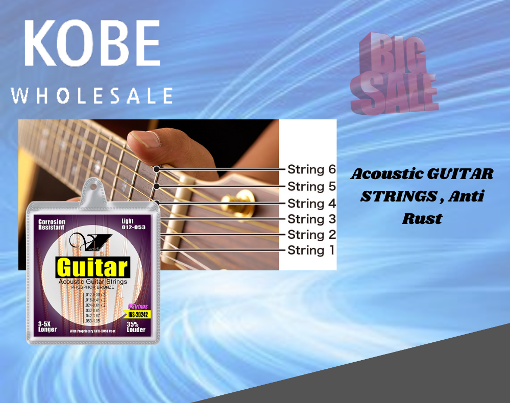 INS 20242 Acoustic Guitar Strings Anti Rust Light
