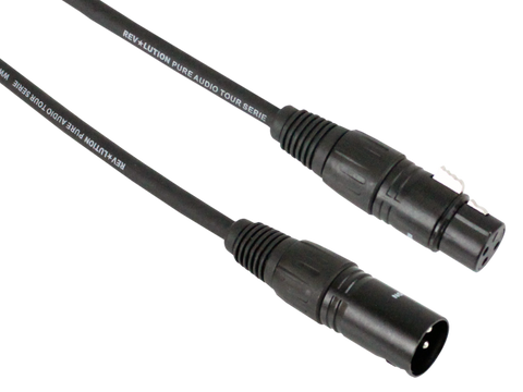 EXT-20550/55/60 DMX & AES/EBU Cable with Revolution Connectors, XLR Male to XLR Female 10ft (3mts) - KobeUSA