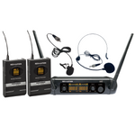 MIC-22110 Wireless Microphone with 1 Headset and 1 Lavalier - KobeUSA
