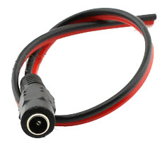 SEC-11365 Power 5.5x2.1mm Pigtail Female Cable Plug CCTV