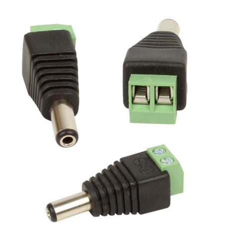 SEC-11550 Male  2.1x5.5MM DC Power Plug Adapter Connector for CCTV - KobeUSA