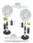 VAR-16105 18”RECHARGEABLE BATTERY OSCILLATING PEDESTAL ADJUSTABLE FAN STAND