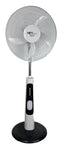 VAR-16105 18”RECHARGEABLE BATTERY OSCILLATING PEDESTAL ADJUSTABLE FAN STAND