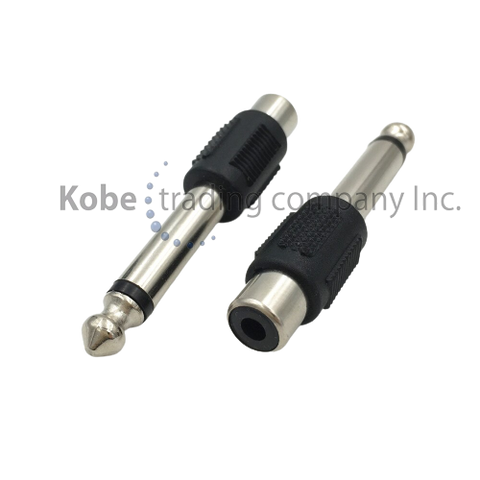 ADA-10170 Audio Adapter 1/4" (6.35mm) Mono Male to RCA Female - KobeUSA