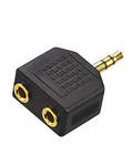 ADA-10105G  3.5MM STEREO PLUG TO 2X3.5MM STEREO JACK,GOLD - KobeUSA