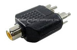 ADA-10134 Audio Adapter RCA Female  to Dual RCA Male - KobeUSA