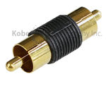 ADA-10180G Audio Adapter Male RCA Plug to Male RCA Plug - KobeUSA