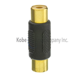 ADA-10195G Audio Adapter Gold RCA Female to RCA Female - KobeUSA