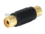 ADA-10195G Audio Adapter Gold RCA Female to RCA Female - KobeUSA