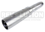 ADA-10255 Metal Adapter 3P XLR Male to 1/4'' (6.3mm) Mono Female - KobeUSA
