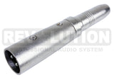 ADA-10255 Metal Adapter 3P XLR Male to 1/4'' (6.3mm) Mono Female - KobeUSA