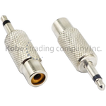 ADA-10300 Audio Adapter Metal 3.5mm Mono Plug to RCA Jack - KobeUSA