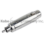 ADA-20130 Professional Metal Adapter XLR Jack to RCA Plug - KobeUSA