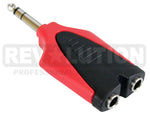 ADA-20190 Adapter 1/4'' (6.3mm) Stereo Plug to Dual 1/4'' (6.3mm) Stereo Jack - KobeUSA