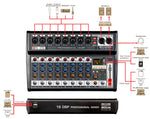 AMP-22108 Mixer 8 Input Channels Mixer Built-in MP3 Player - KobeUSA