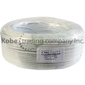 CAB-10300 White Telephone Flat Cable 4C - KobeUSA