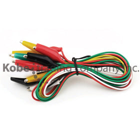 CAI-10130 5 SET Alligator Jumper Test 20mm Alligator, 50cm wire, 5 ppcs per set - KobeUSA