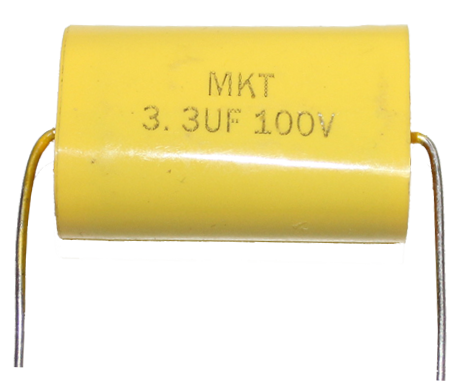 CAP-15100 Axial Metallized Polyester Capacitor 3.3uf-100V - KobeUSA