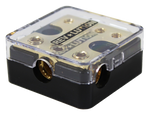 CAR-10195 Power Distributor Three 4GA Input Four 8GA Outputs Brass Materia - KobeUSA