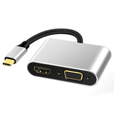 CMP-11100 USB 3.1 Type-c to HDMI female +VGA female - KobeUSA