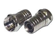 CNE-10165 Waterproof F Plug ,Crimp Type For RG-6 with 1/2 Ring, with O-Ring and Gel - KobeUSA