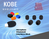 MIC-10200 10201 Pack of Black or 5 Colors Microphone Wind Screen of Foam - KobeUSA