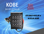 EXT-20890 H.D. Snake 8x4 with Revolution Connectors; Inputs: 8 XLR Female, Output 4 XLR Male  33ft - KobeUSA