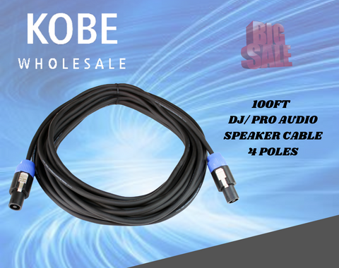 EXT-20340 Speaker Cable with Revolution Connectors, 4P-Speakon Male to  4P-Speakon Male - KobeUSA