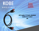 EXT-20380 Audio Cable OFC with Revolution Connectors, 2xRCA Male to 2xRCA Male - KobeUSA