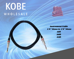 EXT-20249 20250 20255 Instrument Cable with Revolution Connectors 1/4'' (6.3mm) Mono Male to  1/4'' (6.3mm) Mono Male - KobeUSA