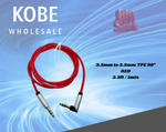 EXT-11100 Audio Cable 3.5mm to 3.5mm Red TPE - KobeUSA