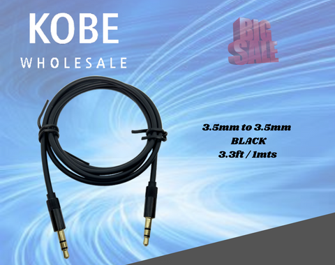 EXT-11150 Audio Cable 3.5mm to 3.5mm TPE 1mt - KobeUSA