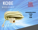 TEL-10265 10263 Telephone Extension 6P4C Cable - KobeUSA