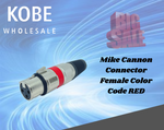 JAC-10155 XLR 3P Female RED - KobeUSA