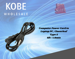 EXT-10240 10241 10246 6FT Computer Power Cord - KobeUSA