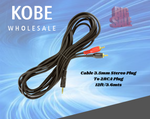 EXT-10170G 12Ft Y cab Ada heavyduty 3.5mm Stereo Male to 2 RCA - KobeUSA