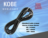 EXT-10100 10102 10105 Shielded Cab3.5mm St M 3.5mm st M 10ft - KobeUSA