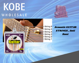 INS-20242 Acoustic Guitar Strings, Anti-Rust, Light - KobeUSA