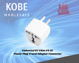 COV-21100 Universal EU UK to US AC Power Plug Travel Adaptor Convertor - KobeUSA