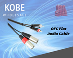 EXT-20625 Audio Cable OFC Unbalanced with Revolution Connectors, 2x RCA Male to 2x XLR Male - KobeUSA