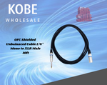 EXT-20526 Microphone Cable Unbalanced with Revolution Connectors, XLR Male to 1/4'' (6.3mm) Mono Male - KobeUSA
