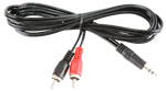 EXT-10106 Cable Extension 3.5mm Stereo Plug To 2RCA Plug 6ft - KobeUSA