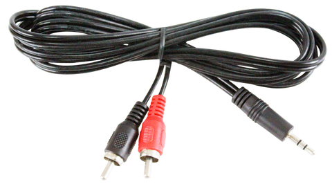 EXT-10106 Cable Extension 3.5mm Stereo Plug To 2RCA Plug 6ft - KobeUSA