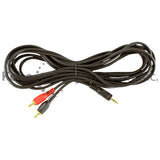 EXT-10170G 12Ft Y cab Ada heavyduty 3.5mm Stereo Male to 2 RCA - KobeUSA