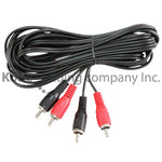 EXT-10260 15FT, Cable W/ Molded 2 RCA M To 2 RCA M - KobeUSA