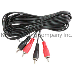EXT-10260 15FT, Cable W/ Molded 2 RCA M To 2 RCA M - KobeUSA