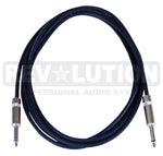 EXT-20235 Instrument Cable with Ningbo Neutrik Connectors, 1/4'' (6.3mm) Mono Male to  1/4'' (6.3mm) Mono Male  20ft (6mts) - KobeUSA