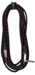 EXT-20287 20285 Instument Cable R/Ang1/4''TS-Straight1/4''TS Tweed - KobeUSA