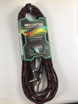 EXT-20287 20285 Instument Cable R/Ang1/4''TS-Straight1/4''TS Tweed - KobeUSA